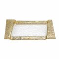 Tarifa 13 in. Handcrafted Gold Snack or Vanity Tray TA3094473